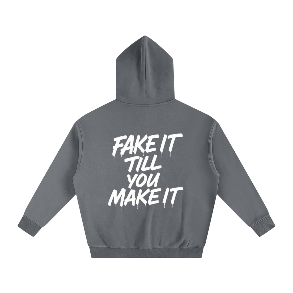 Fake It Oversize Fleeced Hoodie