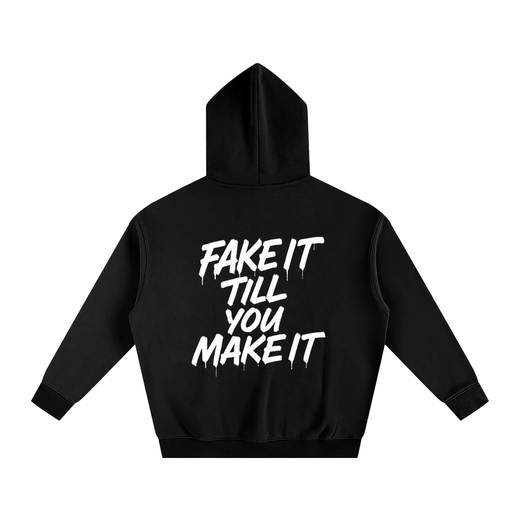 Fake It Oversize Fleeced Hoodie