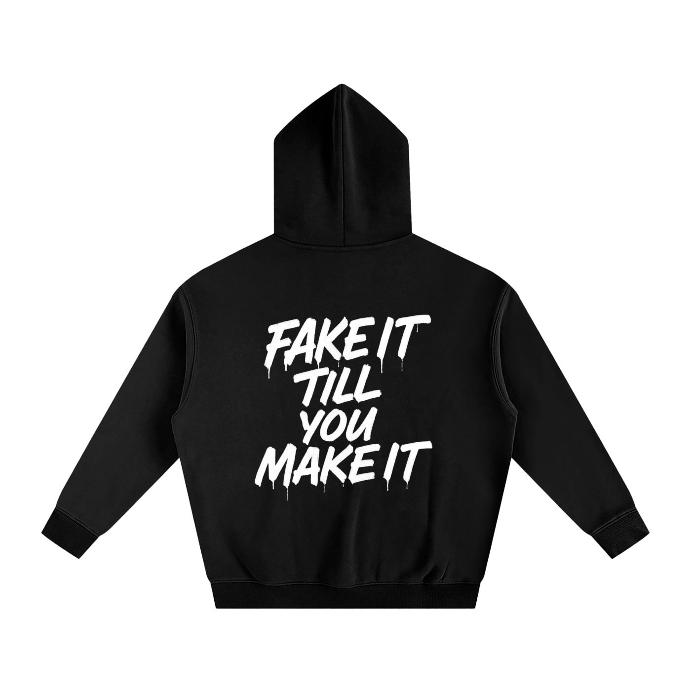 Fake It Oversize Fleeced Hoodie